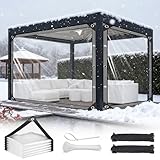 Transparente wasserdichte Plane mit Ösen, 2 x 4 m, strapazierfähig,...