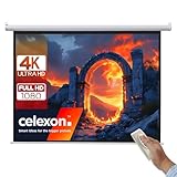 celexon Basic Motor-Leinwand 110' | 200x200 cm 1:1 | elektrische Full-HD 4K...