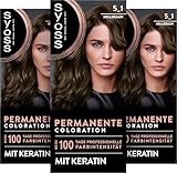 SYOSS Coloration 5_1 Hellbraun (3 x 115 ml), permanente Coloration mit...