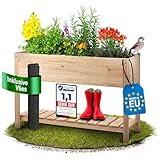 SCHWANFELD® 118x40x78cm Hochbeet Holz [Schutz vor Schädlingen] - inkl....