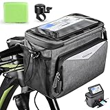 GXCROR Lenkertasche Fahrrad 5.5L mit Touchscreen Fahrradtasche...