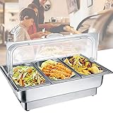 Speisenwärmer aus Edelstahl, 9 l, kommerzielles Buffet-Servierset für...