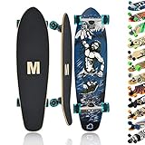 MAXOfit Longboard Atlantis No. 7 - kompaktes Cruiser Board mit stabilem...