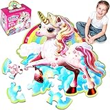 Mädchen Einhorn Boden Puzzle Spielzeug: Einhorn Geschenke für Mädchen -...