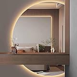 Verstellbarer runder LED-Wandspiegel, 3 Farben, intelligenter...