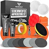 HELDENKRAFT® Scheinwerfer Aufbereitung Set [24 Teile] - Reparatur- &...