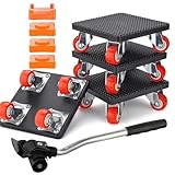 JUGGPENG 9-Teiliges Möbel Transportroller Set, Schwerer Möbeltransporter...