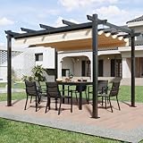 Devoko Pergola 3x4 Wasserdicht Stabil Winterfest,Mit Magnetbefestigung und...