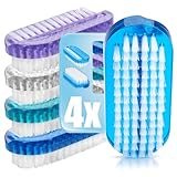 com-four® 4X Handwaschbürste in bunten Farben - Nagelbürsten für Hand-...