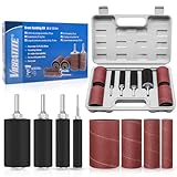 VIBRATITE 20 Stück Schleifhülsen Schleifwalzen Set - Gummi Schleiftrommel...