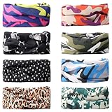 8 Stück Outdoor Multifunktionstuch, Gedruckt Bandanas Multifunktionstuch,...