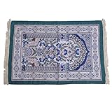 Pssopp Gebetsmatte, Bequemes und Dickes Baumwolltuch, Exquisit Bestickt und...
