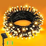 Dalugo Solar Lichterkette Aussen 5M 50 LED Warmweiß Lichterkette Außen...