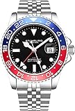 Stuhrling Original Herren Edelstahl Jubiläumsarmband GMT Uhr - Schweizer...