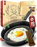 KRUSTENZAUBER Gusseisenpfanne Induktion 20cm inkl. Anleitung und Rezeptbuch...