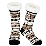 Justay Sowarm Kuschelsocken für Herren Hüttensocken Warme Stoppersocken...