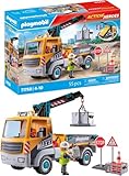 PLAYMOBIL | Baustellen-LKW mit Kran | Baustellenspielzeug Kind | Baustellen...