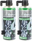 com-four® 2X Reifen Pannenspray je 450 ml - Autoreifen Pannenset auch für...