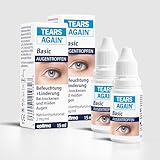 TEARS AGAIN Basic Augentropfen gegen trockene und müde Augen, Hyaluron...