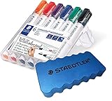 Staedtler Lumocolor 351 WP6 Whiteboard-Marker, Rundspitze ca. 2 mm...
