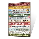 Putuo Decor Gartenschild Vintage – Garten Regeln Metallschild,...