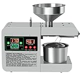 HHGDS Elektrische Ölpresse, 820 W, kommerzieller Ölextraktor, heiß und...