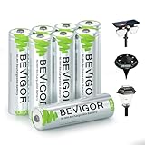 BEVIGOR 8 Stück 1000mAh 1.2V wiederaufladbare Solar-Batterien,...