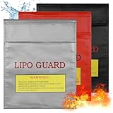 Huiguli 3 Stück Feuerfest Wasserdicht Safe Bag, Feuerfeste Akku Tasche,...