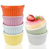 Comzantor 6 Stück Dessertschalen, Creme Brulee Schälchen, Souffle...