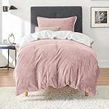 BEDSURE Flauschige Bettwäsche 135x200 Rosa - Winter Bettbezug Fleece mit...