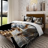 Batmerry Kintsugi 3-teiliges Bettwäsche-Set aus Porzellan, King-Size,...