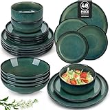 Geschirrset 12 Personen modern, vancasso STARRY 48 teiliges Steingut...