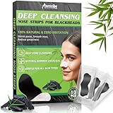 Aarovibe Mitesserentferner Stripes, 10 Stück Aktivkohle Nasenstreifen –...