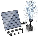 AISITIN Solar Springbrunnen für Außen 1.5W DIY Solarbrunnen für Draussen...