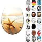 LARS360 Toilettendeckel WC Sitz mit Absenkautomatik aus Duroplast und...