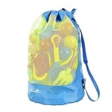 Strandspielzeug Tasche Strandtasche Mesh Beach Bag EocuSun für...