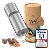 kjøk Premium Muskatmühle mit Vorratsbehälter Edelstahl gebürstet Mühle...