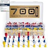 BAURIX® Kabelschuhe Set 700 Stück – 0,5–6 mm² Kabel –...