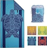 4Monster Mikrofaser Strandtuch Ultra Leicht, Sandabweisendes Handtuch...