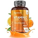 Vitamin C 1000mg Tabletten - 180 Tabletten für 6 Monate - Vit C aus...
