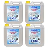 Destilliertes Wasser 4 x 5 Liter Kanister Premium Qualität - MADE IN...