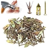 Self-Drilling Anchors Screws, Drywall Anchors and Screws Kit, Zinc Plated...