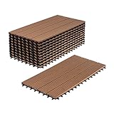 Ventanara® WPC Holz Kunststoff Fliesen Terrassenfliesen Klickfliesen...