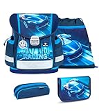 Belmil Classy Schulranzen Set 4 - teilig (403-13/AG/S) (Racing Blue Neon)