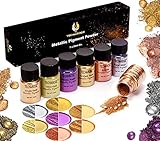 TECHAROOZ Metallic Pigment Pulver - Farbpigment für Epoxidharz, 7 Farben x...