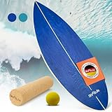 DH FitLife Surfin Balance Board aus Echtholz | Indoor Surfboard mit Rocker...