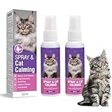 60ml*2 Stück Pet Calming Spray Katzen Beruhigungsmittel Spray Beruhigung...