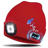 Kaishengyuan Bluetooth Music Mütze, Wintermütze mit Licht, 4 LED Beanie...