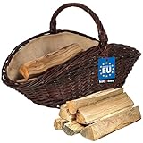 KOTARBAU® Weidenkorb für Brennholz - Holzkorb für Kaminholz - Erntekorb...