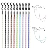 Vin Beauty 10 Stück Brillenbandketten, universelle Brillenkette aus Leder,...